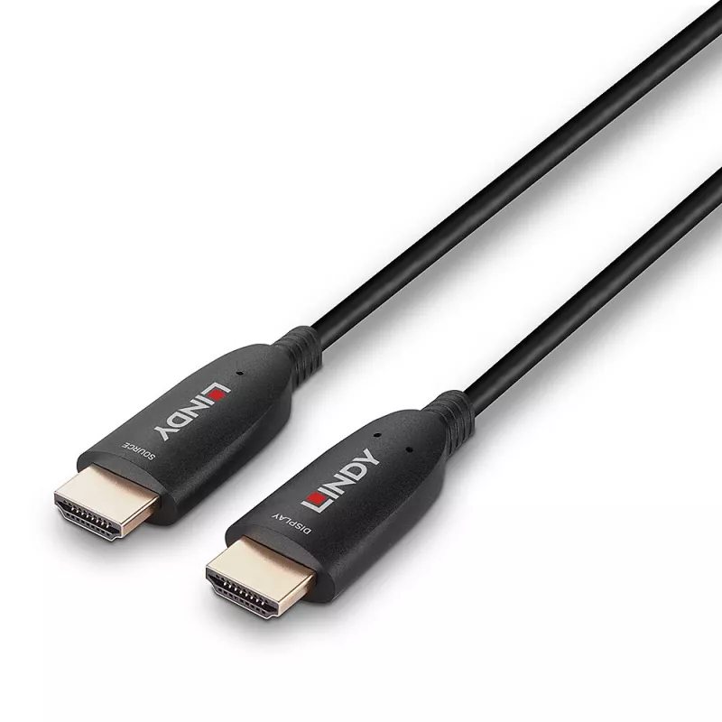Lindy 40m Fibre Optic Hybrid HDMI 8K60 kábel 48 Gbit/s čierny