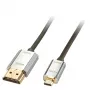 Lindy 41678 CROMO Slim High Speed kábel HDMI na Micro HDMI s Ethernetom, aktívny (s čipom), 3 m, tienený