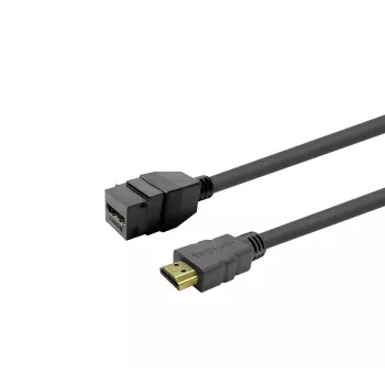 HDMI konektor samica Keystone vložka VivoLink PROKEYHDMIFM2B čierny, HDMI zásuvkový modul pre nástenné zásuvky a patch panely