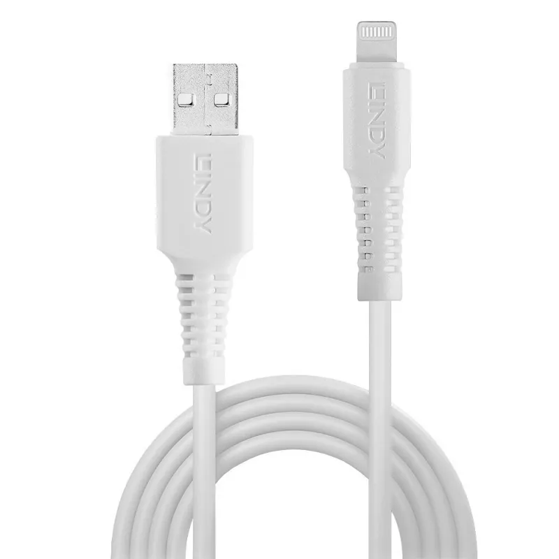 Lindy 1 m USB na Lightning kábel, biela