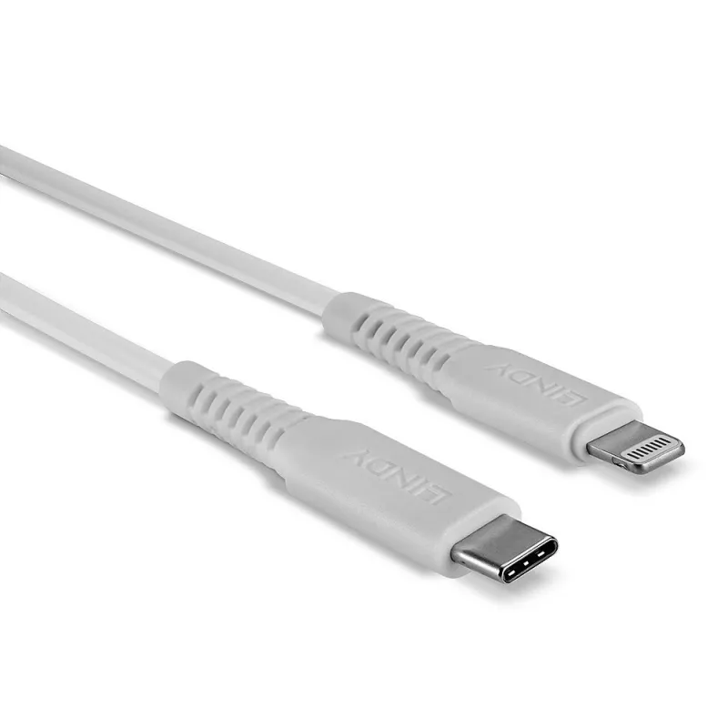 Lindy 2 m USB Type-C na Lightning kábel, biela