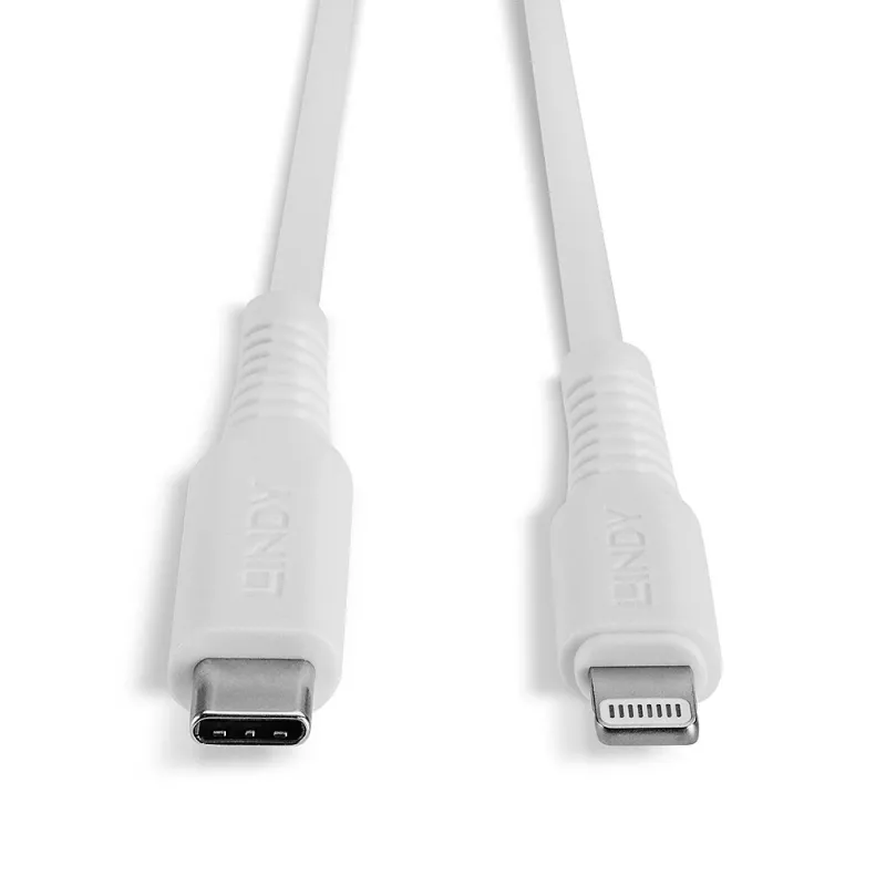 Lindy 2 m USB Type-C na Lightning kábel, biela