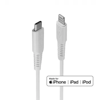Lindy 1 m USB Type-C na Lightning kábel, biela