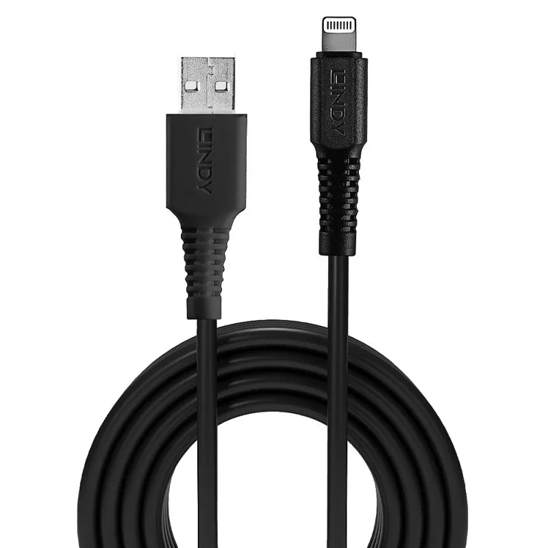 Lindy 0,5 m USB na Lightning kábel, čierna