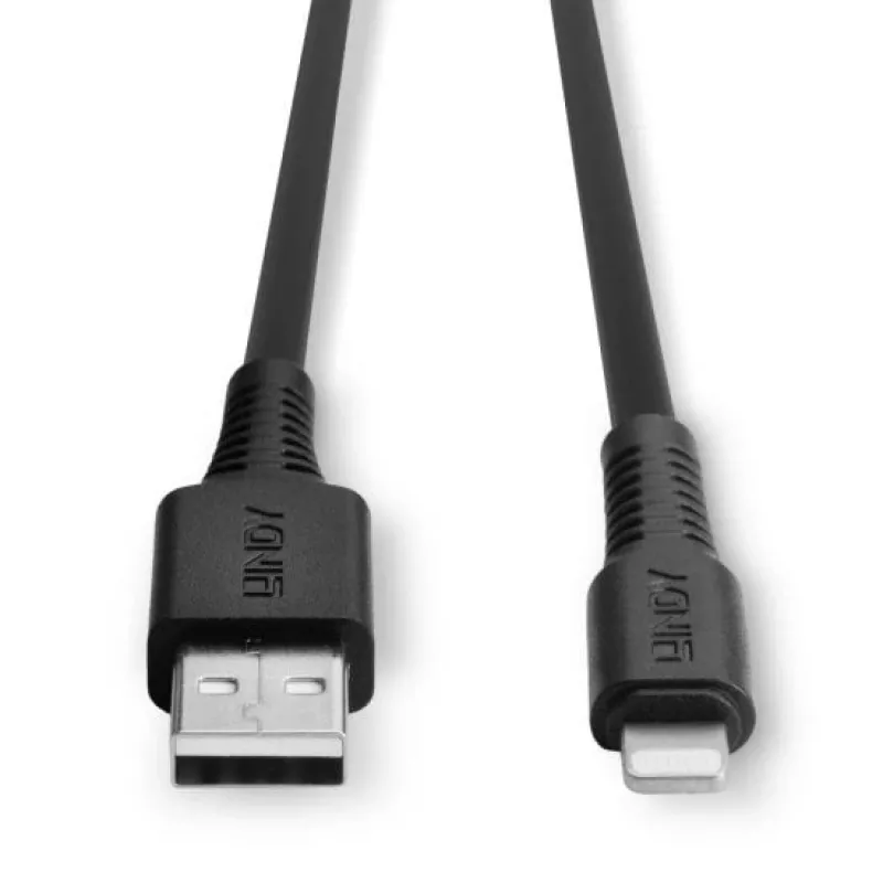 Lindy 1 m USB na Lightning kábel, čierna