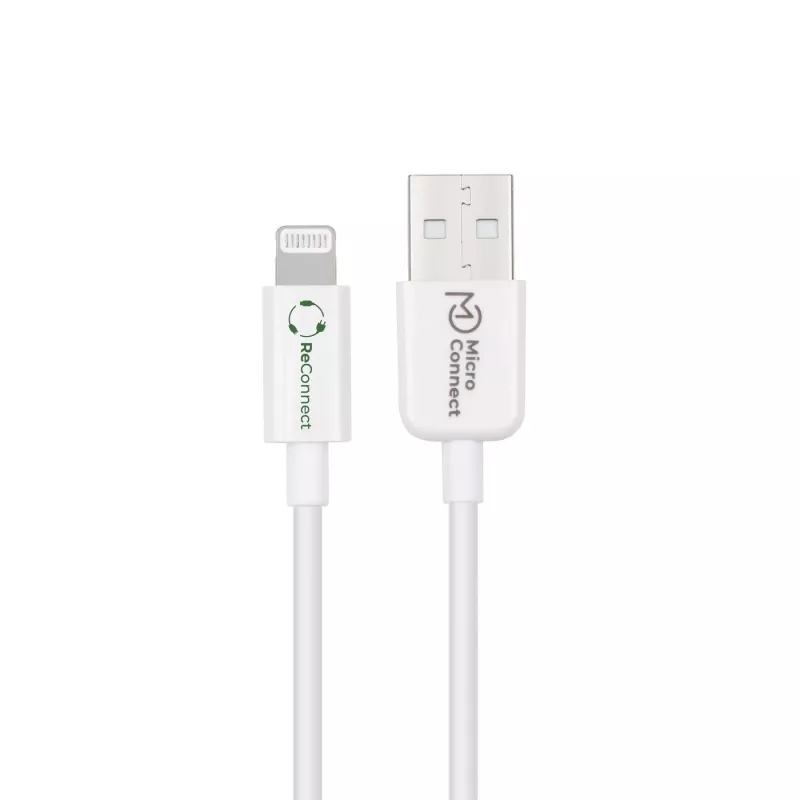 Lightning kábel MicroConnect ECO-LIGHTNING1 1 m biely USB A
