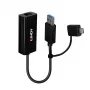 Lindy USB 3.2 Gen 1 Gigabit Ethernet konvertor káblový USB Ethernet 5000 Mbit/s čierna
