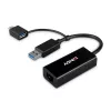 Lindy USB 3.2 Gen 1 Gigabit Ethernet konvertor káblový USB Ethernet 5000 Mbit/s čierna
