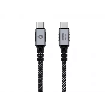 CONCEPTRONIC USB-C na USB-C kábel ETTA07B12 – USB 3.2 Gen 2x2, 1,2 m, 20 Gbps, PD 3.0 100 W (20 V/5 A), 4K60Hz, čierny, E-Mark