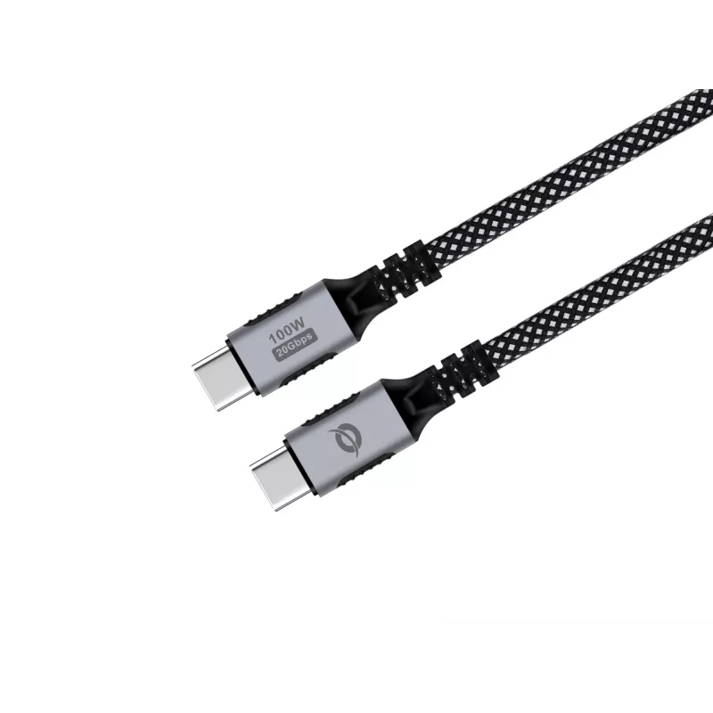 USB-C na USB-C kábel CONCEPTRONIC ETTA07B20 — USB 3.2 Gen 2x2, 2 m, 20 Gbps, PD 3.0 100W (20V 5A), 4K@60Hz, E-mark