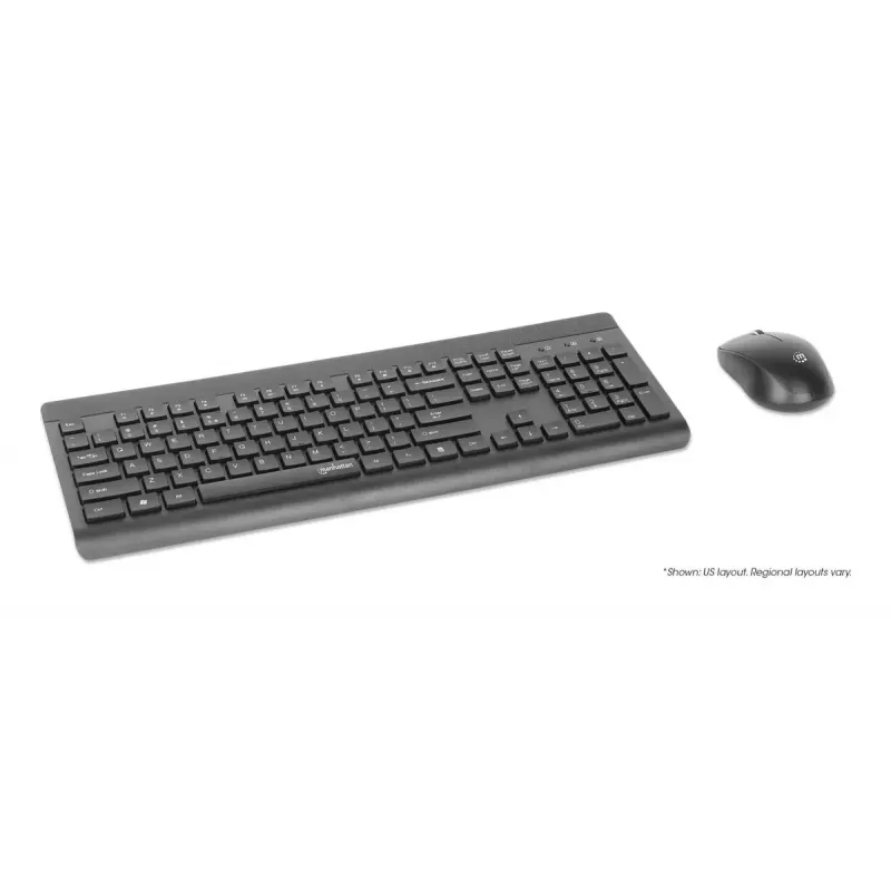Klávesnica Manhattan 180771 bezdrôtová QWERTY čierna myš v balení