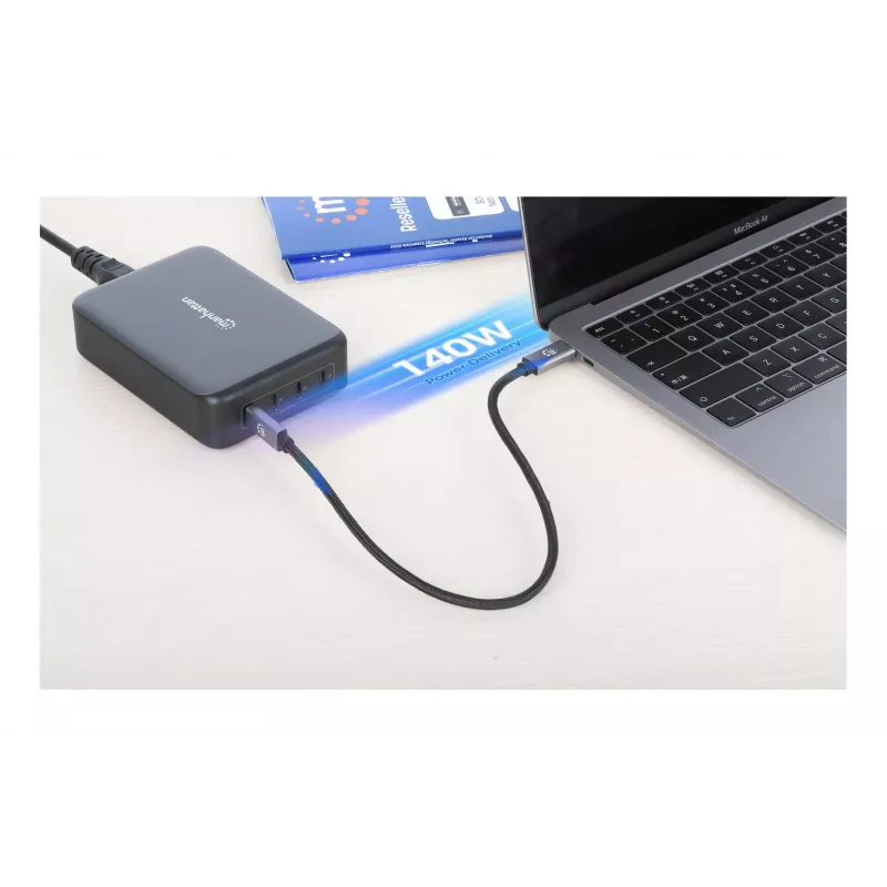 Manhattan 102667 4-portová nabíjacia stanica GaN USB Power Delivery, 240 W