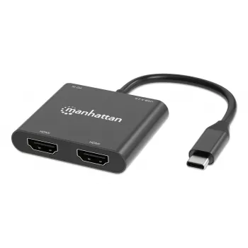 Multiport adaptér Manhattan 154321 USB Type-C na 2 HDMI USB-A Power Delivery 100 W