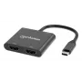 Multiport adaptér Manhattan 154321 USB Type-C na 2 HDMI USB-A Power Delivery 100 W