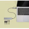 USB-C a USB-A Combo Dock/Hub Manhattan 4 porty 5 Gbps hliník
