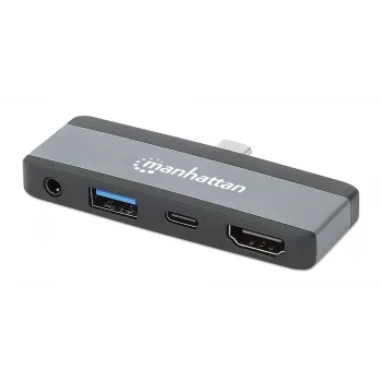 USB-C Travel Dock Manhattan 190404 4 porty HDMI USB-A USB-C 3,5 mm