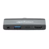 USB-C Travel Dock Manhattan 190404 4 porty HDMI USB-A USB-C 3,5 mm