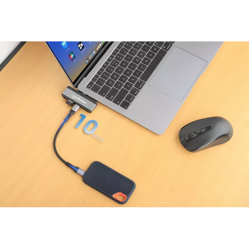 USB-C Travel Dock Manhattan 190404 4 porty HDMI USB-A USB-C 3,5 mm