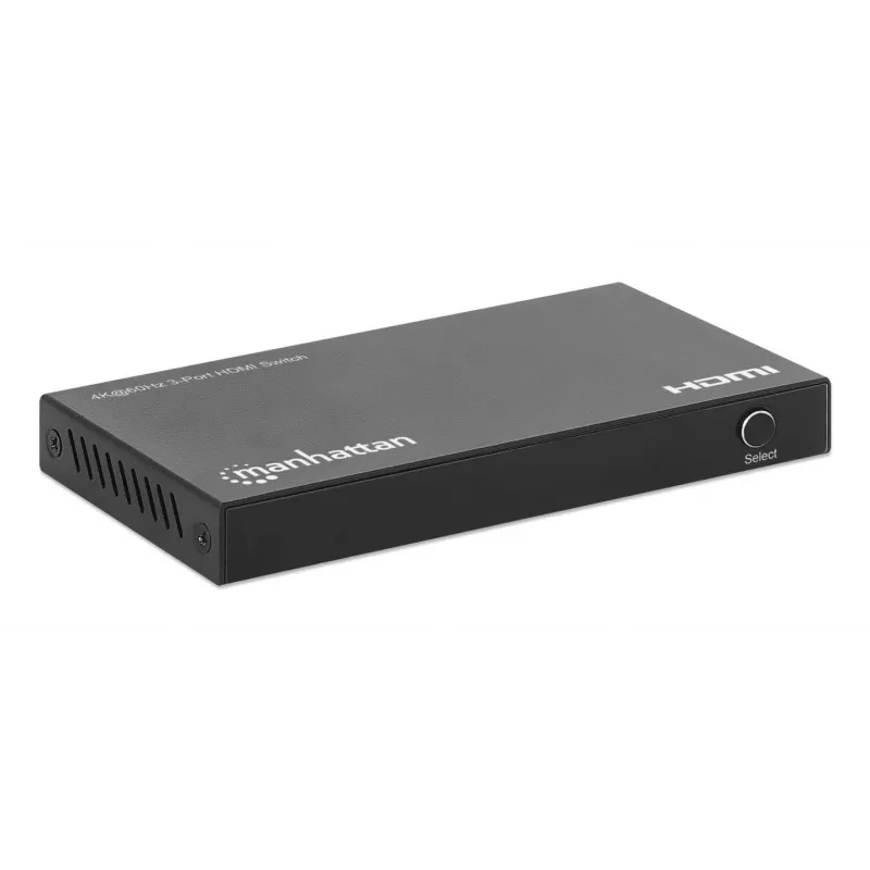HDMI prepínač 3x1 MANHATTAN 18G automatický manuálny IR diaľkový ovládač čierny