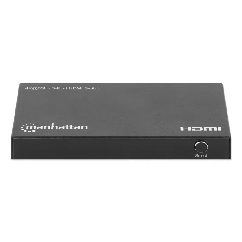 HDMI prepínač 3x1 MANHATTAN 18G automatický manuálny IR diaľkový ovládač čierny