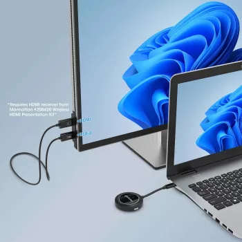 AV vysielač Manhattan 208437 1920x1080 30m bezdrôtový USB Type-C