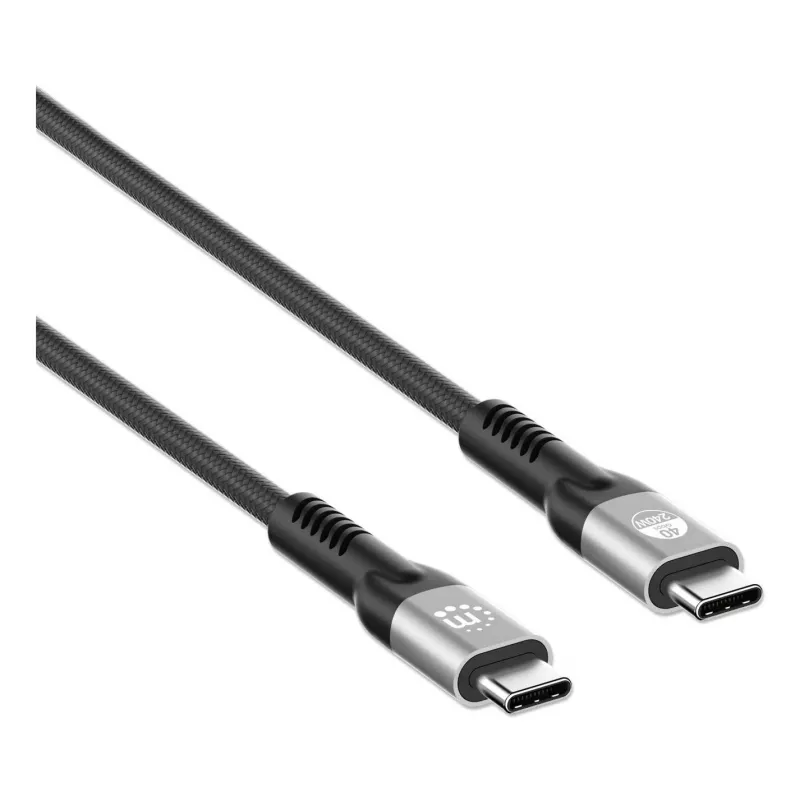 Kábel USB-C samec na USB-C samec Manhattan 2m USB4 Gen 3x2 8K 60Hz