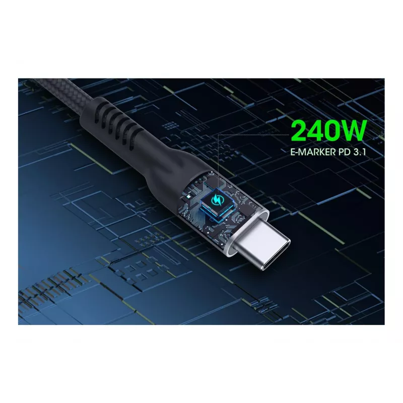 Kábel USB-C samec na USB-C samec Manhattan 2m USB4 Gen 3x2 8K 60Hz