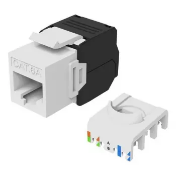 Keystone samica Cat.6A netienená bez nástroja, EQUIP 769227, RJ-45, ploché prevedenie, biela, 8 ks