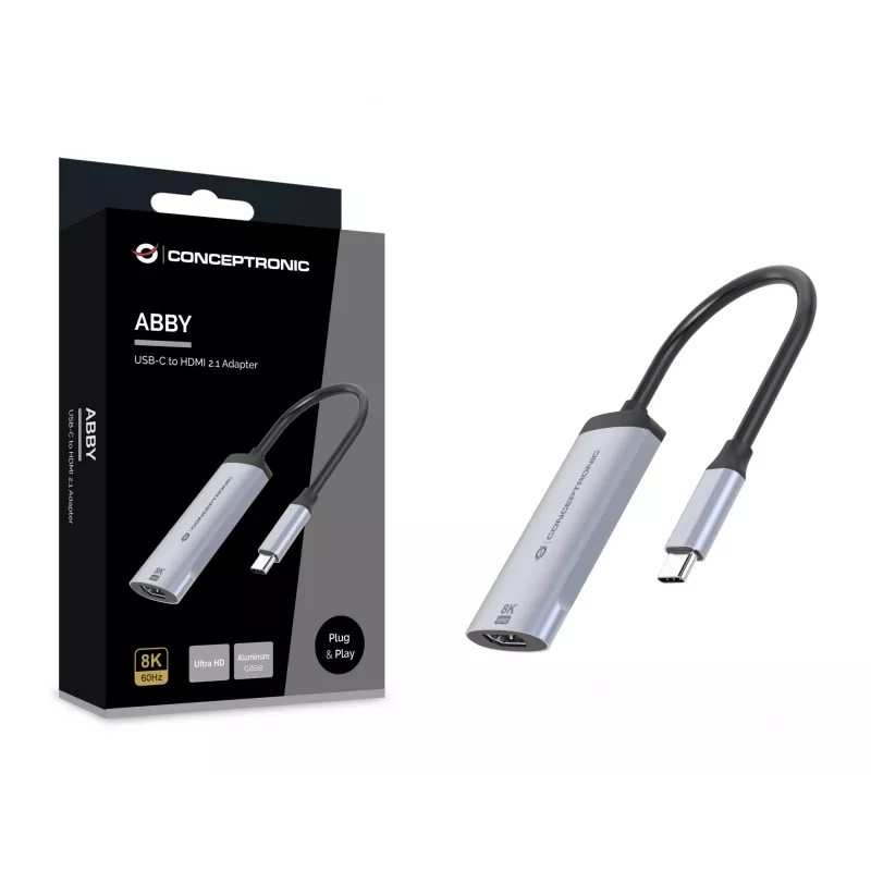 Conceptronic ABBY23G USB-C na HDMI 2.1 adaptér, 8K60Hz
