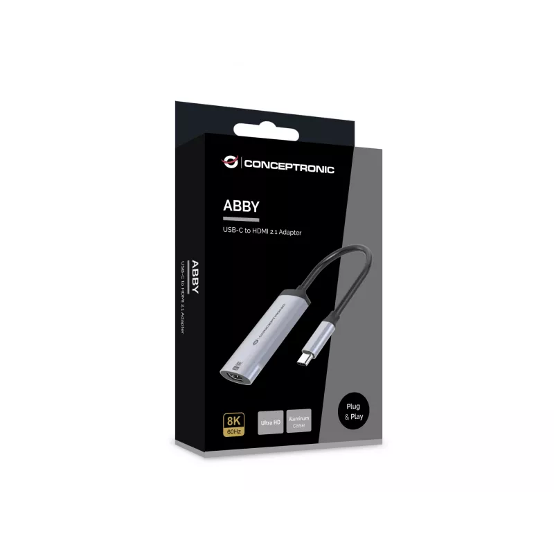 Conceptronic ABBY23G USB-C na HDMI 2.1 adaptér, 8K60Hz