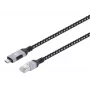 Manhattan USB-C na Gigabit sieťový Ethernet RJ45 kábel 2m čierny/strieborný