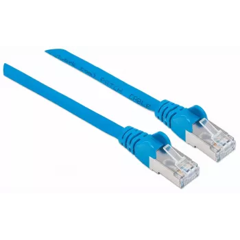 Intellinet sieťový patch kábel, Cat7 kábel/Cat6A konektor, 2m, modrý, meď, S/FTP, LSOH/LSZH, PVC, RJ45, pozlátené kontakty, ochrana západky, ochrana proti zlomeniu, doživotná záruka