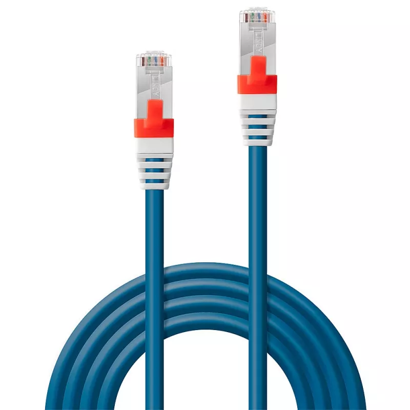 Sieťový kábel Lindy 45376 modrý 3 m Cat6a S/FTP (S-STP)