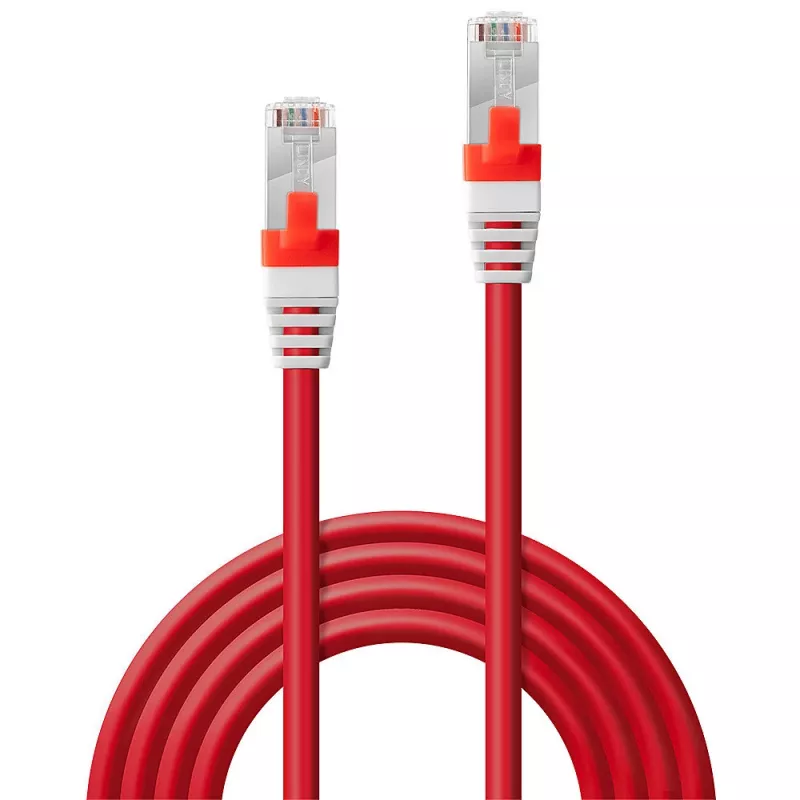 Sieťový kábel Lindy Cat.6 (A) SSTP / S/FTP PIMF 7,5 m RJ-45 červený