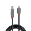Lindy 0,5 m USB 3.2 Type-C na B kábel 5 Gbit/s čierny
