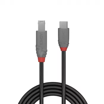 Lindy 0,5 m USB 3.2 Type-C na B kábel 5 Gbit/s čierny