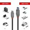 Lindy 0,5 m USB 3.2 Type-C na B kábel 5 Gbit/s čierny