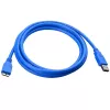 USB kábel TECHLY ICOC-MUSB3-A-005 — USB A na Micro-USB B, USB 3.2 Gen 1 (5 Gbit/s), 0,5 m, modrý