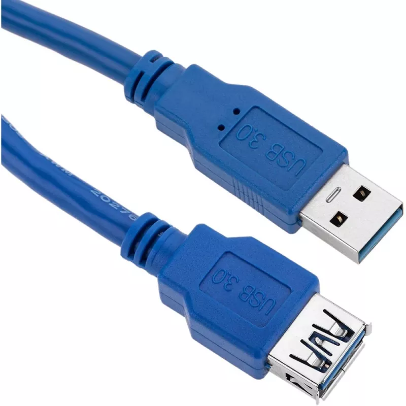 Techly predlžovací kábel USB 3.0, konektor samec A / konektor samica A, 1 m, modrý ICOC U3-AA-10-EX