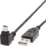 Techly USB 2.0 kábel A konektor samec / Mini B konektor samec 90° 1,8 m čierny ICOC MUSB-AA-018ANG