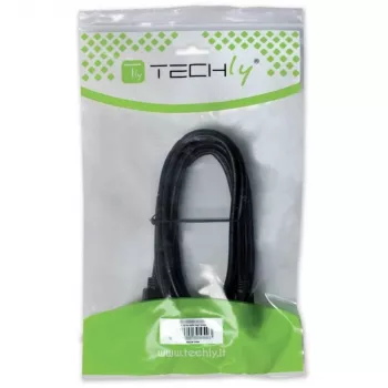 Techly USB 2.0 kábel A konektor samec / Mini B konektor samec 90° 1,8 m čierny ICOC MUSB-AA-018ANG