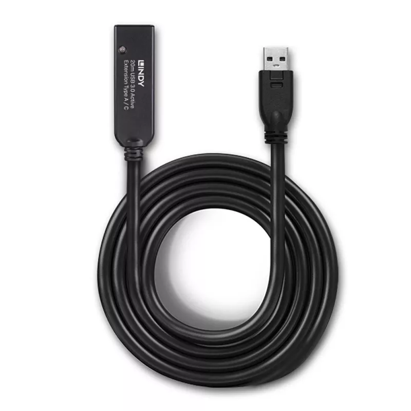 Lindy 20 m USB 3.0 aktívne predlžovacie Type A na C