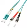 Lindy 3.0m OM3 LC - ST duplexný InfiniBand/optický kábel 3 m tyrkysový