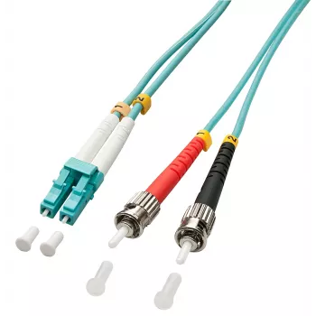 Lindy 20m OM3 LC - ST duplexný InfiniBand/optický kábel tyrkysový