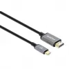 Manhattan USB-C na HDMI kábel, 4K@60Hz, 1m, čierny, samec na samca, trojročná záruka, zodpovedá CDP2HD2MBNL