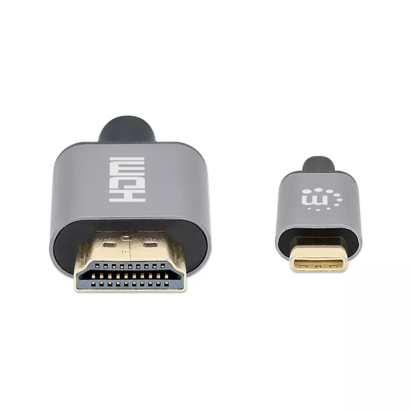 Manhattan USB-C na HDMI kábel, 4K@60Hz, 1m, čierny, samec na samca, trojročná záruka, zodpovedá CDP2HD2MBNL