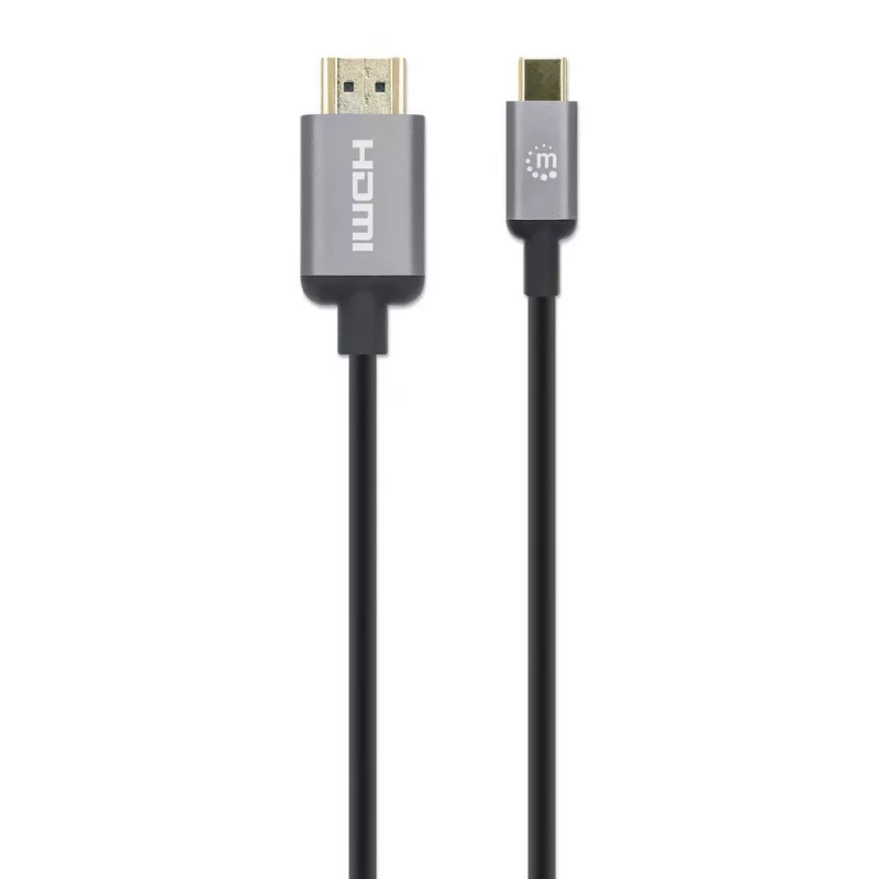 Manhattan USB-C na HDMI kábel, 4K@60Hz, 1m, čierny, samec na samca, trojročná záruka, zodpovedá CDP2HD2MBNL