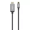 Manhattan 153607 kábel USB-C na HDMI, samec–samec, dvojito tienený, 2 m, čierny/strieborný