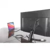 Manhattan 153607 kábel USB-C na HDMI, samec–samec, dvojito tienený, 2 m, čierny/strieborný