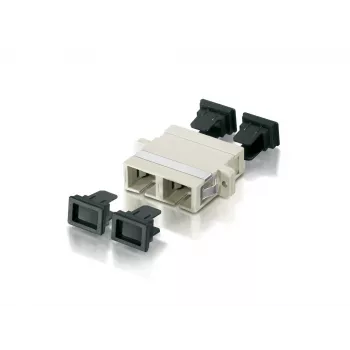 Equip SC optický adaptér OM4, SC, béžový, multi-mode, 25,5 mm, 27,8 mm, 9,35 mm